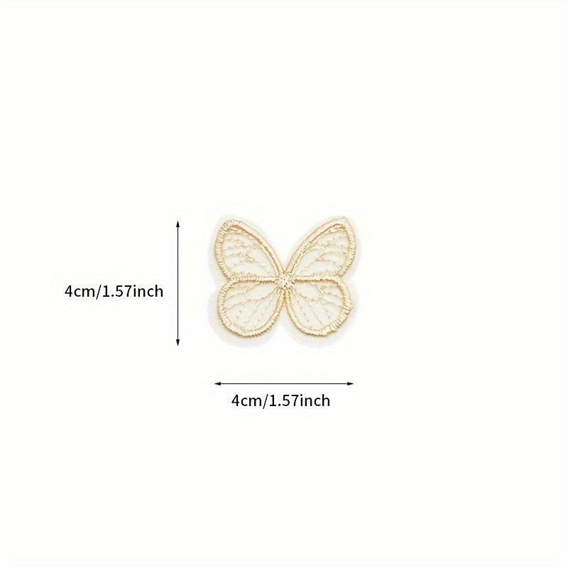 9pcs Butterfly Appliques for Headwear Hairpin Crafts Decor Patches
