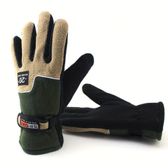 Winter Warm Fleece Full Finger Gloves for Skiing Cycling