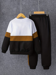 Boy's KING Print 2pcs Sweatshirt & Sweatpants Set