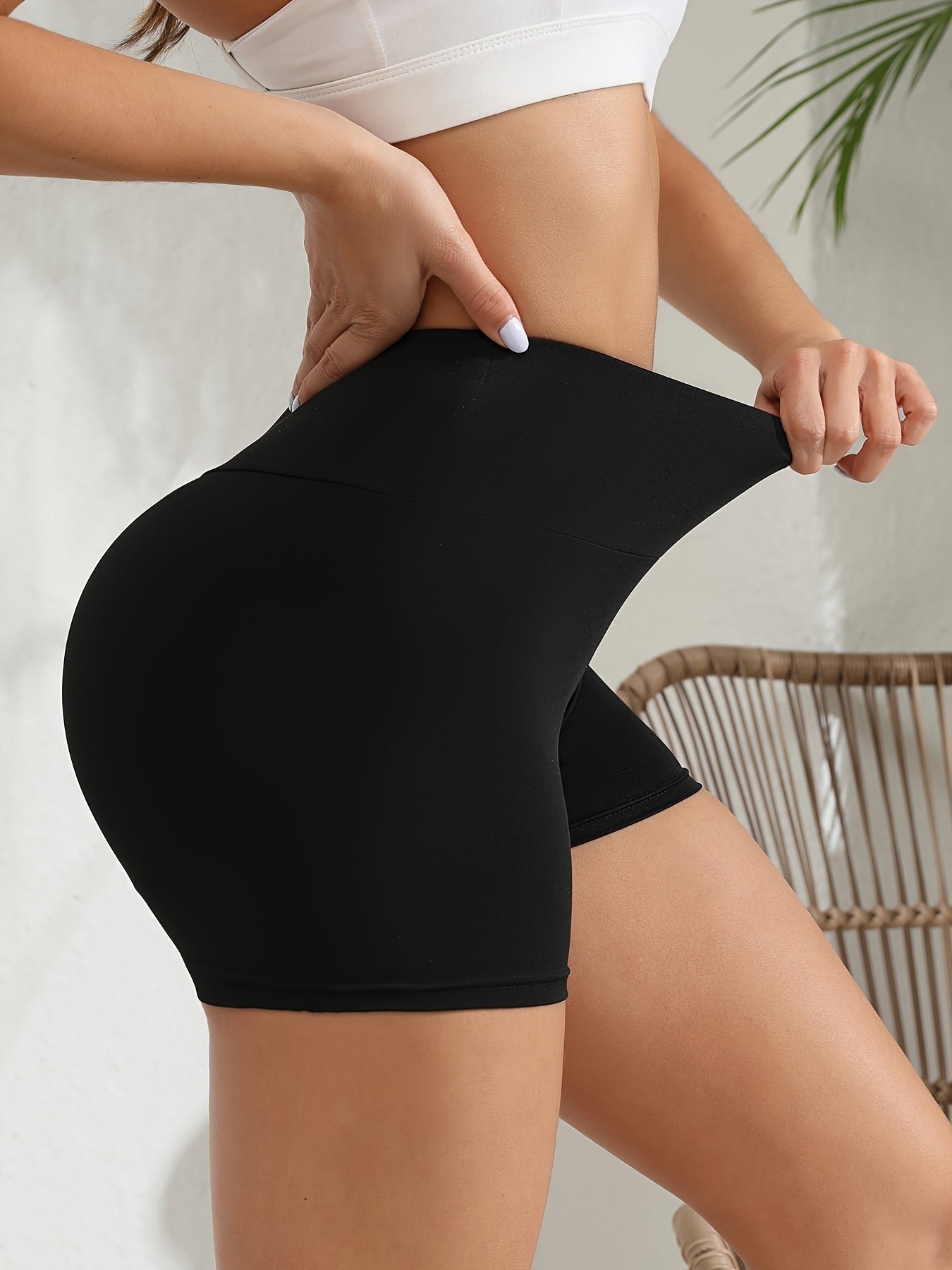 High Waist Yoga Shorts Soft Stretch Sports Fitness Wear