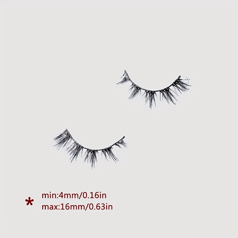 7 Pairs Spiky Manga Lashes Crisscross Natural Anime Lashes 16mm