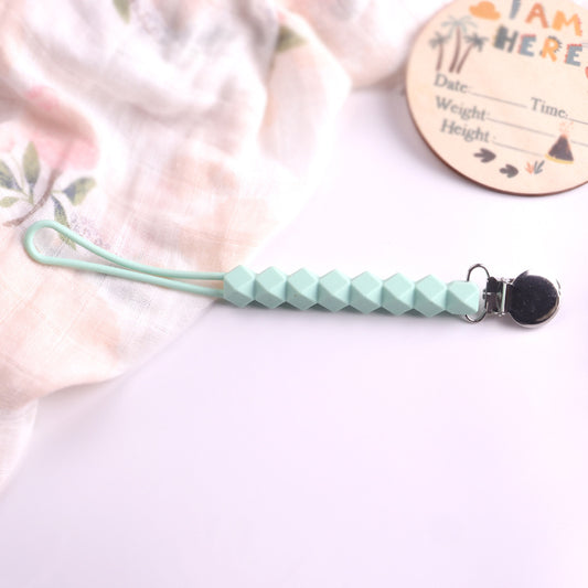 Silicone Pacifier Chain Anti Drop with Clip Lanyard