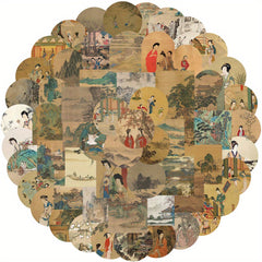 61pcs Chinese Art Stickers Waterproof for Laptops Skateboards Wa