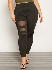 High Rise Mesh Skinny Yoga Pants