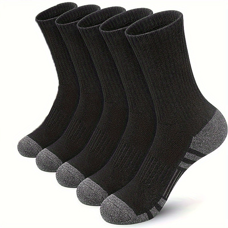 Men's Mid Crew Sport Socks - Breathable & Sweat Absorbing