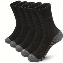 Men's Mid Crew Sport Socks - Breathable & Sweat Absorbing