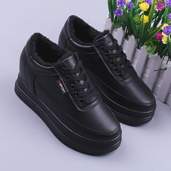 Women's Plush Lined Thermal Furry Chunky Sneakers