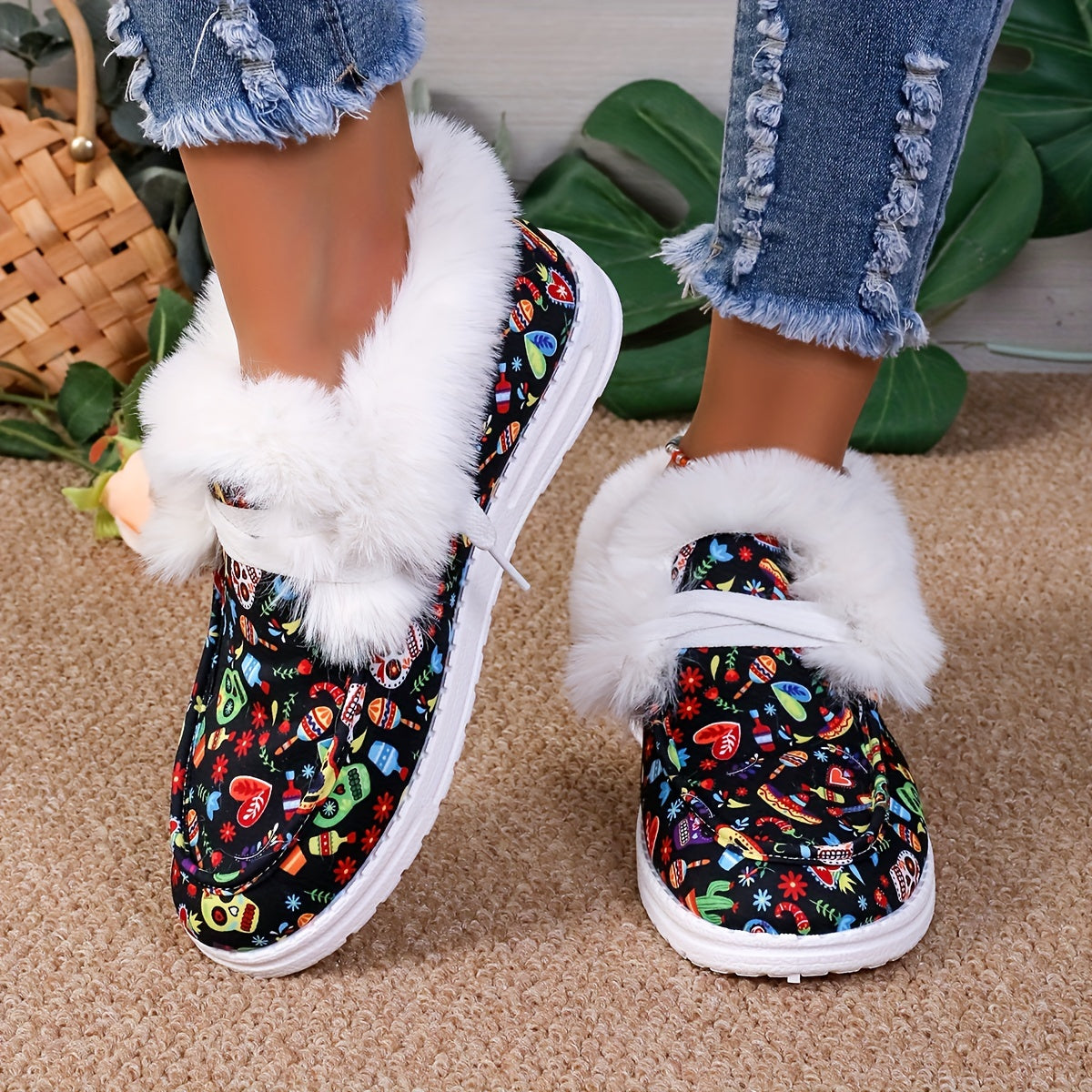 Colorful Skeleton Print Non Slip Sneakers Low Top Sport Shoes