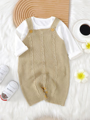 Unisex Baby Knit Cable Romper Fall Winter Clothes