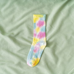Colorful Tie Dye Streetwear Tube Socks