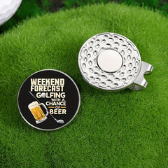 2 Magnetic Metal Clips for Golf Hats, Ball Marker, Compact Gift