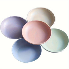 5pcs Colorful Snack Plates for Camping Picnic and BBQ