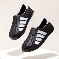 Men's Striped Foam Clogs Summer Beach Sandals