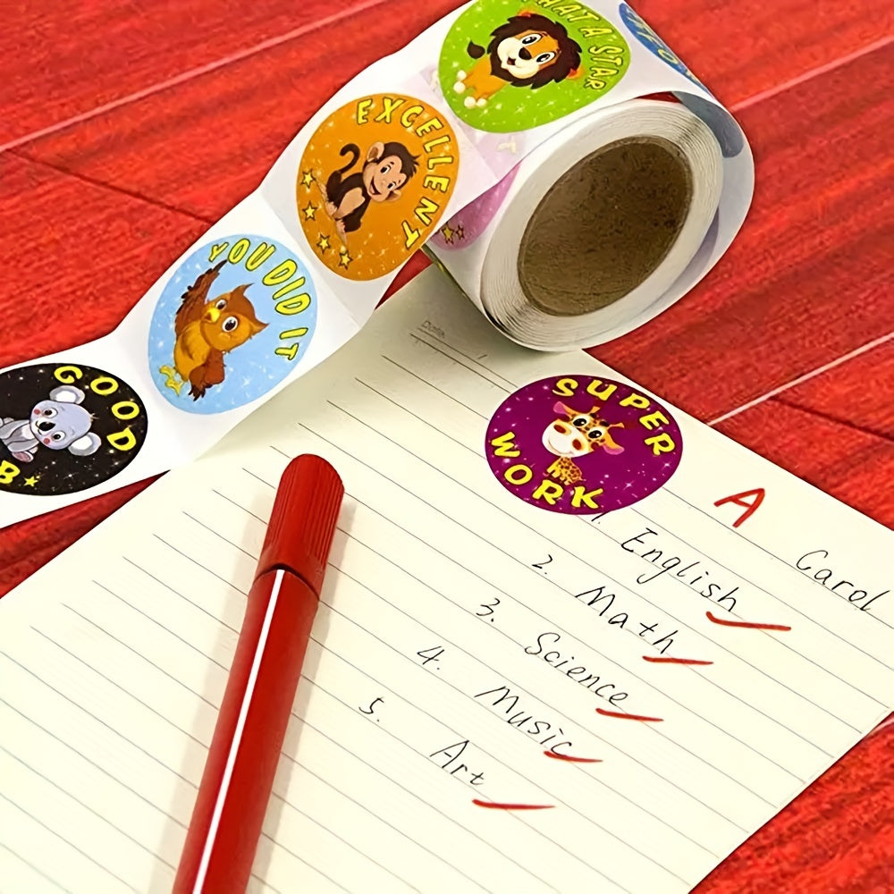 500pcs Cartoon Anime Stickers Teacher Rewards Student Encouragement Kids' Toys
