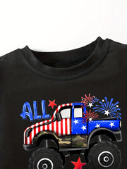 Baby Boys Casual All American Boy T-shirt for Independence Day
