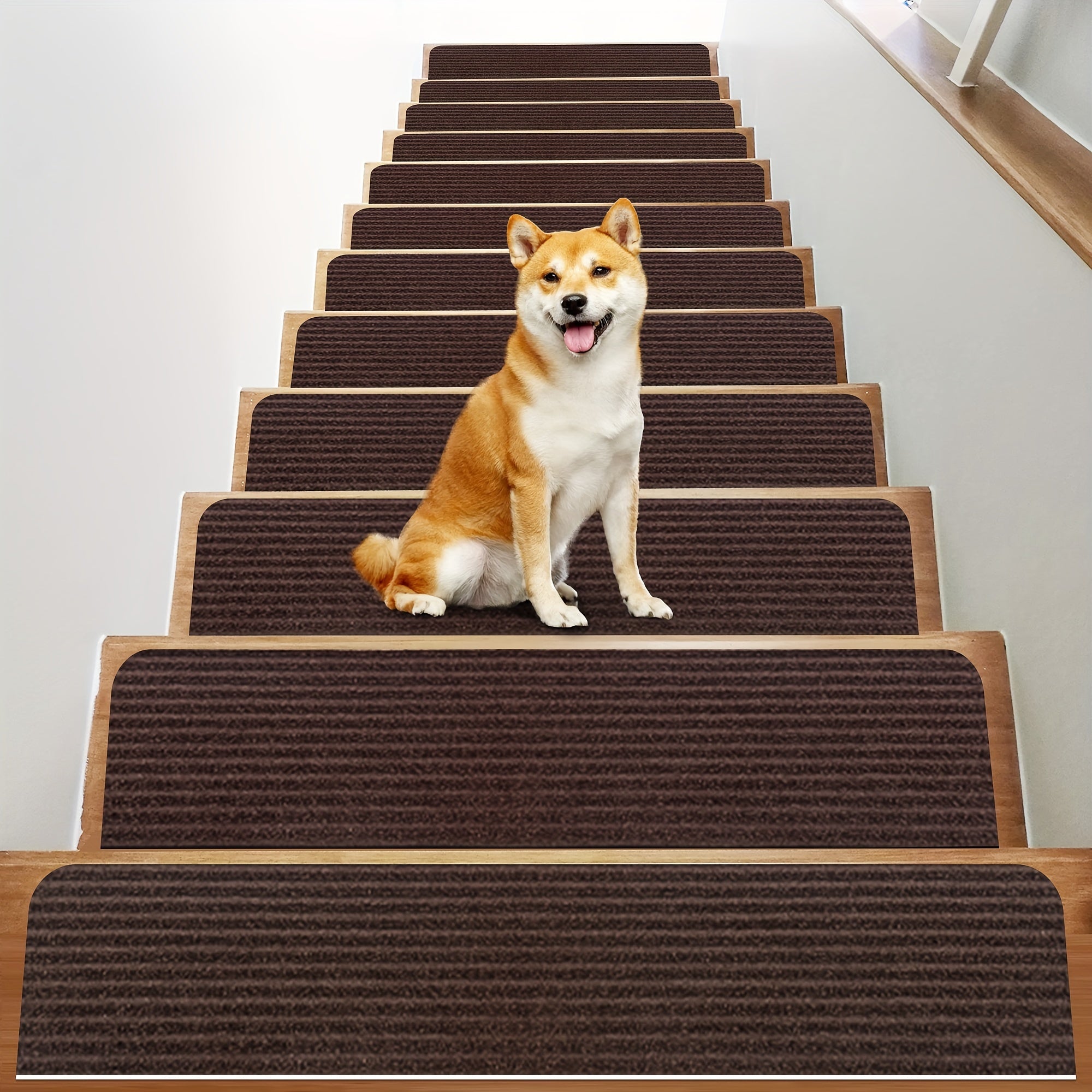 15pcs Non Slip Stair Treads Non Skid Safety Rug Slip Resistant Indoor Runner