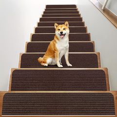 15pcs Non Slip Stair Treads Non Skid Safety Rug Slip Resistant Indoor Runner