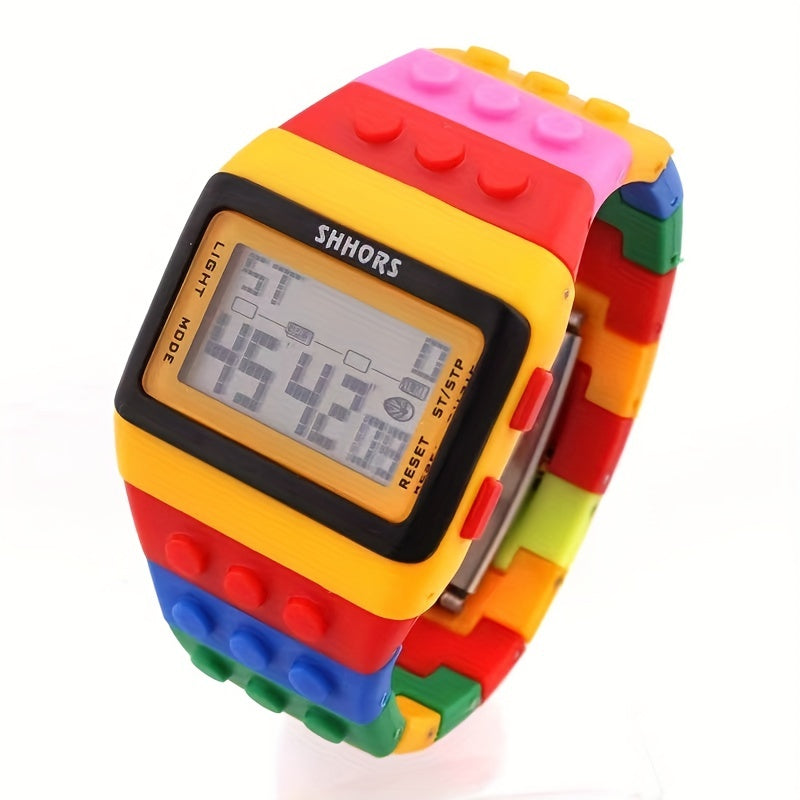 Rainbow Block Building Block LED Electronic Watch for Kids