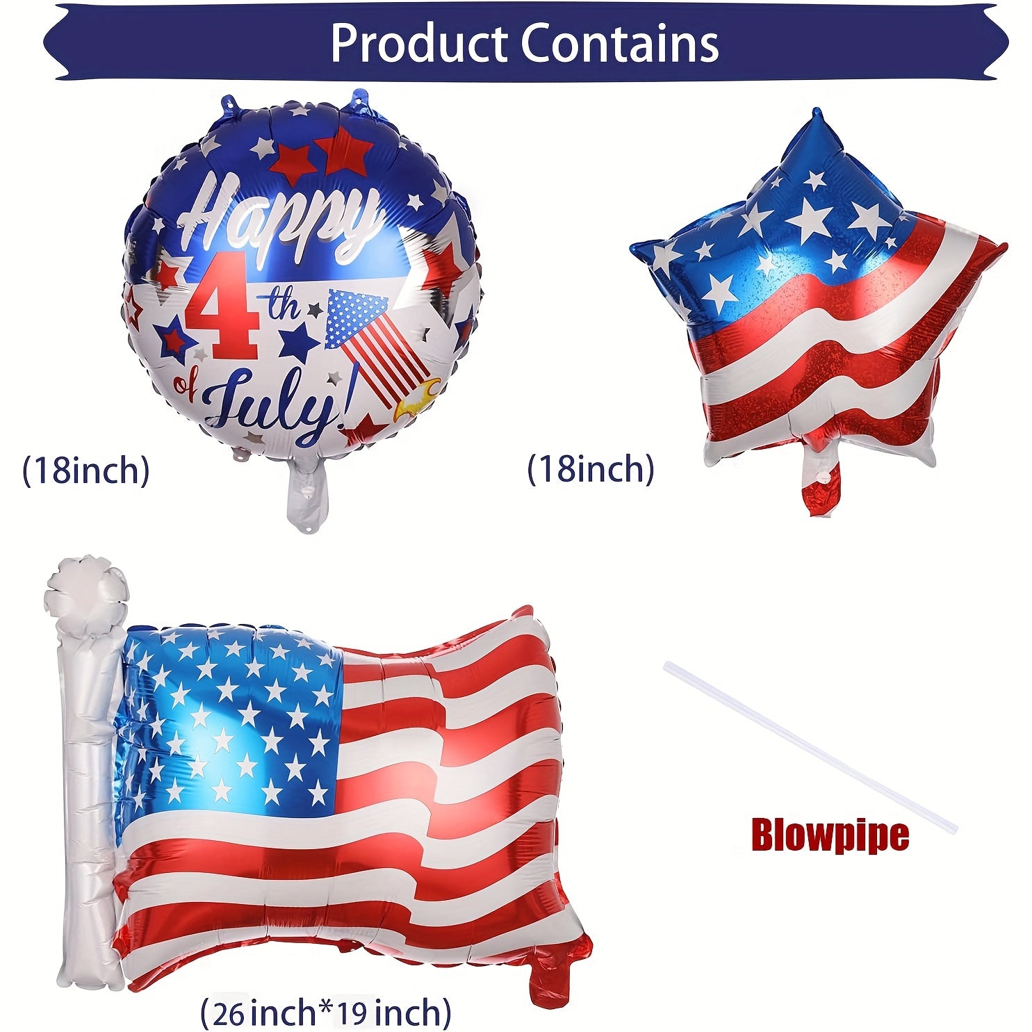 American Flag Balloons Independence Party Decoration