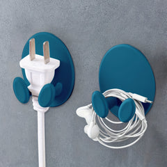 1pc Plug Hooks Utility Durable Adhesive Hooks For Bathroom Kitchen