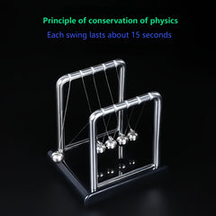 Newton's Cradle Portable Science Toy PP Material 5 Metal Balls