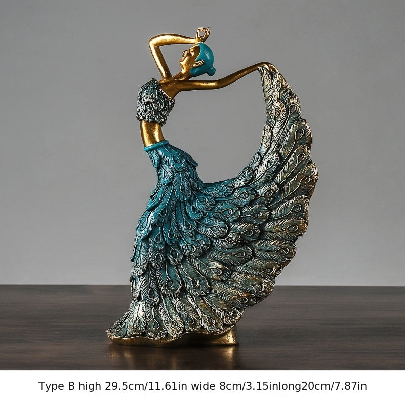Peacock Dance Resin Crafts Wedding Room Home Living Room TV Cabinet Decoration