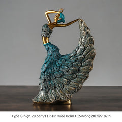 Peacock Dance Resin Crafts Wedding Room Home Living Room TV Cabinet Decoration