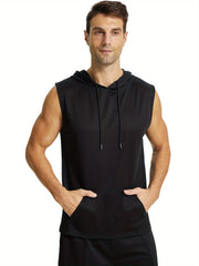 Men's Quick-Dry Breathable Hooded Tank Top for Gym Training