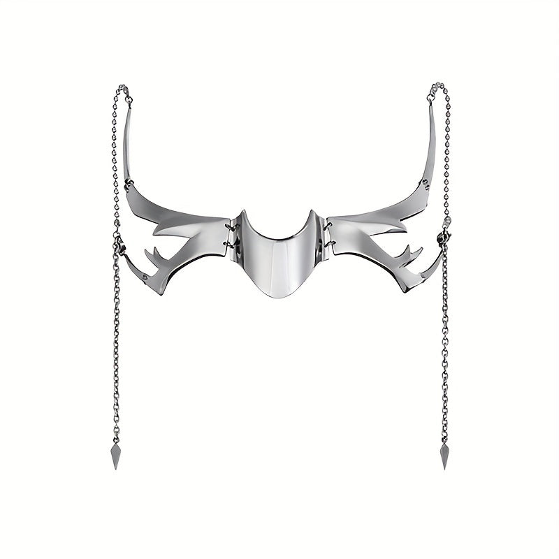 Gothic Punk Silvery Mask for Parties