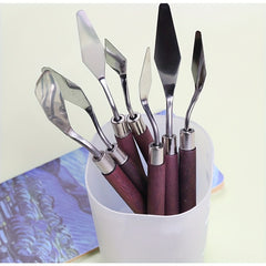 7pcs Stainless Steel Painting Spatula Set for Art Tools Cake Baking