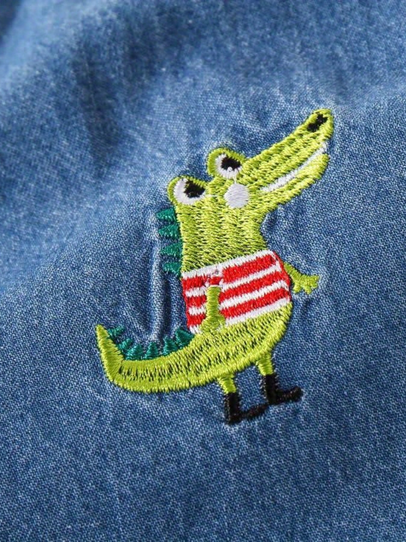Boys Dino Embroidered Jeans Pants Spring Summer Autumn Kids Clothes