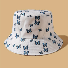 3D Building Blocks Bucket Hat Unisex Butterfly Print Basin Hat