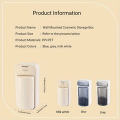 Rotatable Wall Mounted Storage Box Waterproof Cosmetic Skincare Organizers