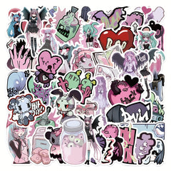 50pcs Lady Graffiti Stickers Laptop Helmet Water Cup Waterproof