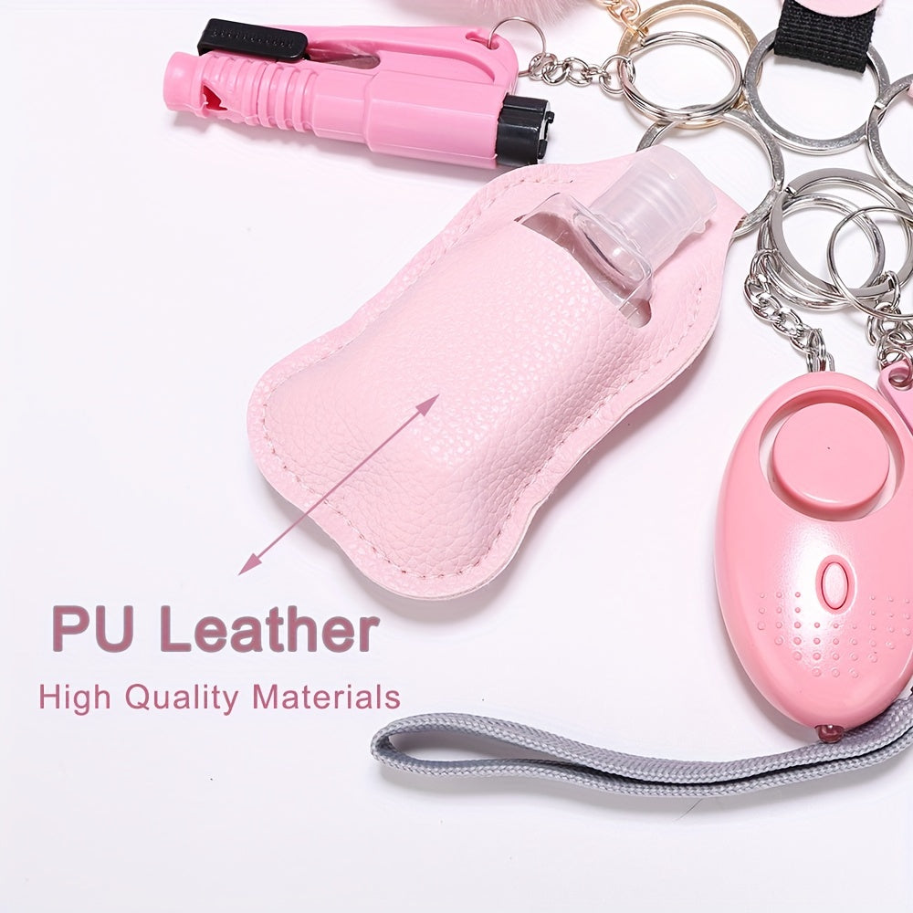 9pcs Women's Safety Keychain Set with Personal Alarm Window Breaker Accessories