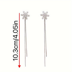 Snowflake Earrings Fringe Temperament Women's Long Earrings