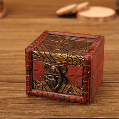 Retro Wooden Box Hand Jewelry Box Small Storage Box Treasure Box Vintage