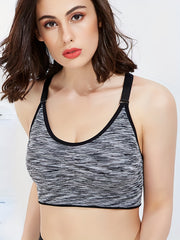 Cut Out Wireless Sports Bra Comfy Breathable Running Workout Women's Lingerie
