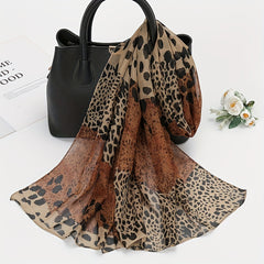 Bohemia Chiffon Scarf Vintage Leopard Animal Print Shawl