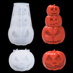 Large Pumpkin Candle Resin Silicone Molds for Halloween Party Home Decor