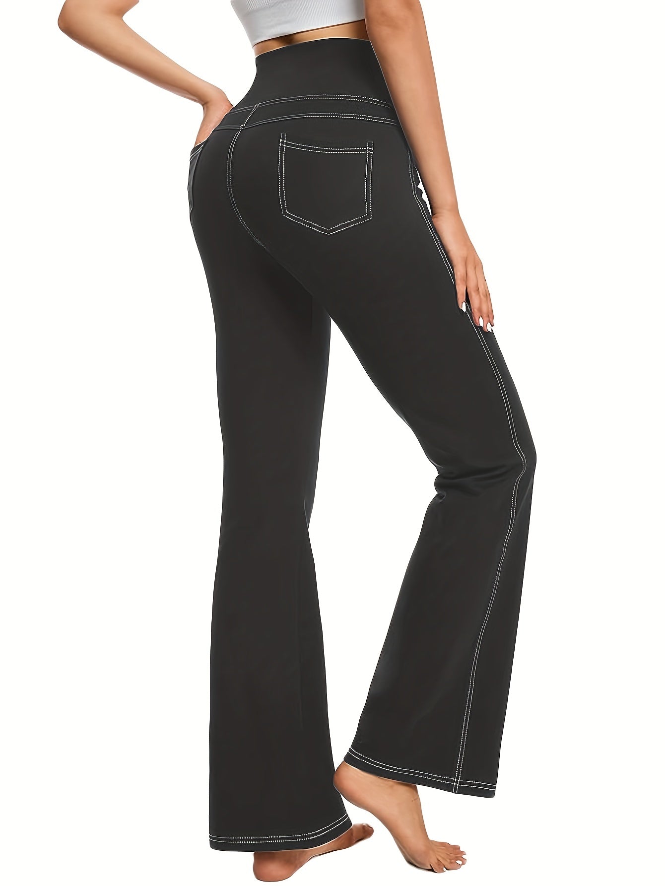 V-Cut Waist Yoga Pant Butt Lifting High Stretch With Pocket Yoga Leggings