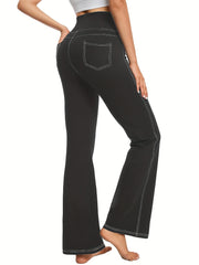 V-Cut Waist Yoga Pant Butt Lifting High Stretch With Pocket Yoga Leggings