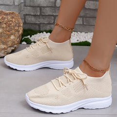 Women's Comfort Lace-up Mesh Weaving Athletic Sneakers