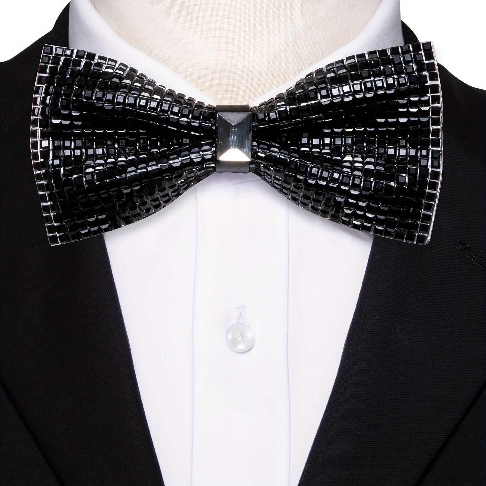 Barry Wang Rhinestone Bow Tie For Men - Wedding and Party Costume Accessory