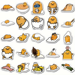 100pcs Lazy Eggs Cartoon Stickers for DIY Mobile Phone Case Pad Water Cup