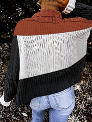 Colorblock Turtleneck Sweater