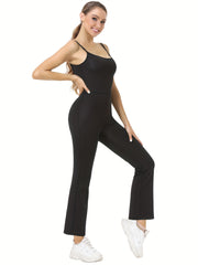 Spaghetti Straps Sports Jumpsuit Women's Activewear