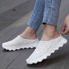 Women's Mesh Mule Sneakers Casual Slip On Outdoor Shoes