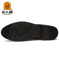 Men's Chelsea Boots Faux Leather Round Toe Lace up Outdoor Casual Slip On Shoes