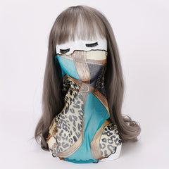 Ruffles Neck Gaiter Thin Veil Boho Gauze Mask Sunproof Dustproof